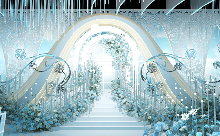 金银川路街道釡香烙馍村水晶厅效果展示